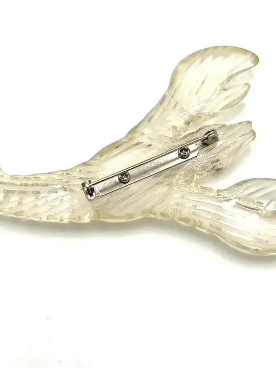 Clear Lucite Lobster/Crawfish Brooch - Picture 2 of 7